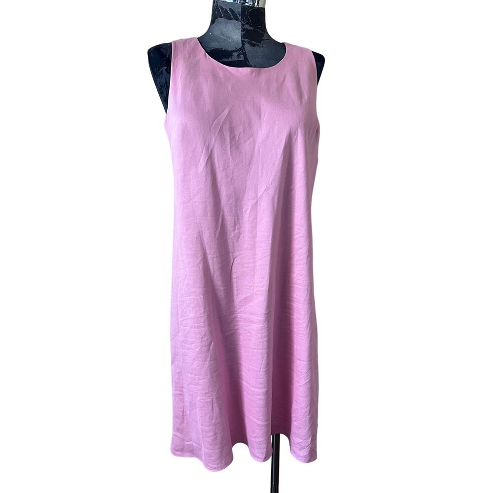 Vintage 90’s Jessica Howard Linen Shift Dress Blush Pink Size 16P